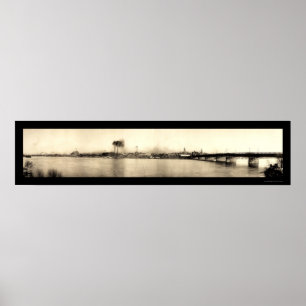 Póster Foto 1913 da ponte de Terre Haute