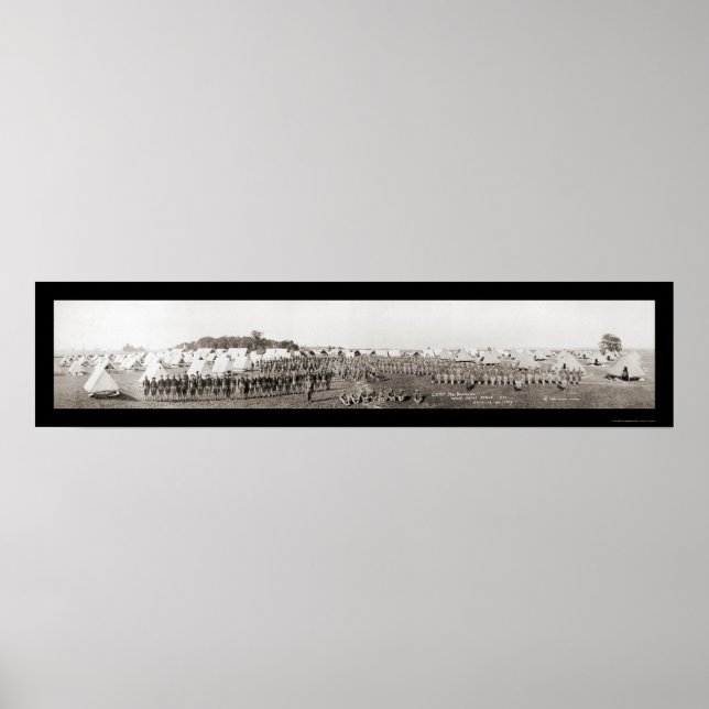 Póster Foto 1913 do Exército de Rifle Range WI (Frente)