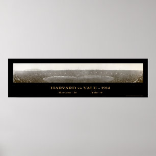 Poster Foto 1914 do futebol de Harvard Yale