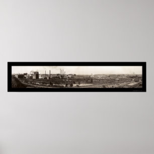 Poster Foto 1914 do NE de Omaha dos Stockyards