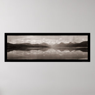 Póster Foto 1915 da geleira de McDonald do lago