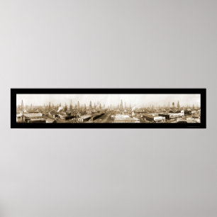 Póster Foto 1919 do óleo de Burkburnett TX