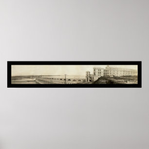 Poster Foto 1926 da represa dos bancos de areia do