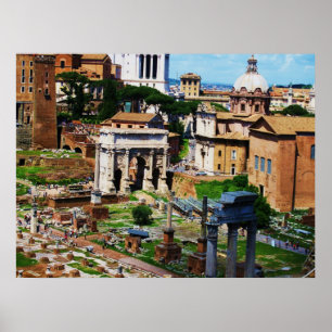 Póster Foto 2009 de Roma do panorama do fórum