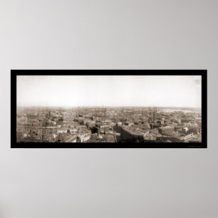 Poster Foto adiantada 1894 de Boston Panview