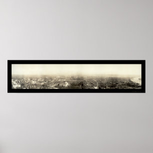 Póster Foto aérea 1912 do Washington DC