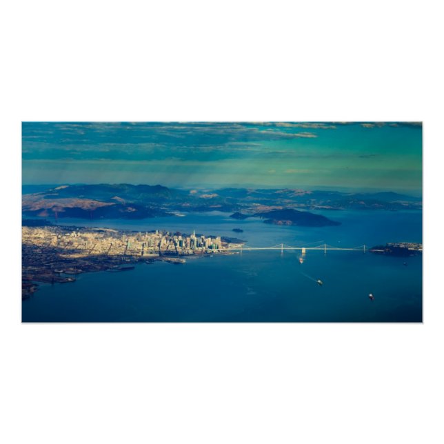 Póster Foto aérea da Baía de São Francisco (Frente)