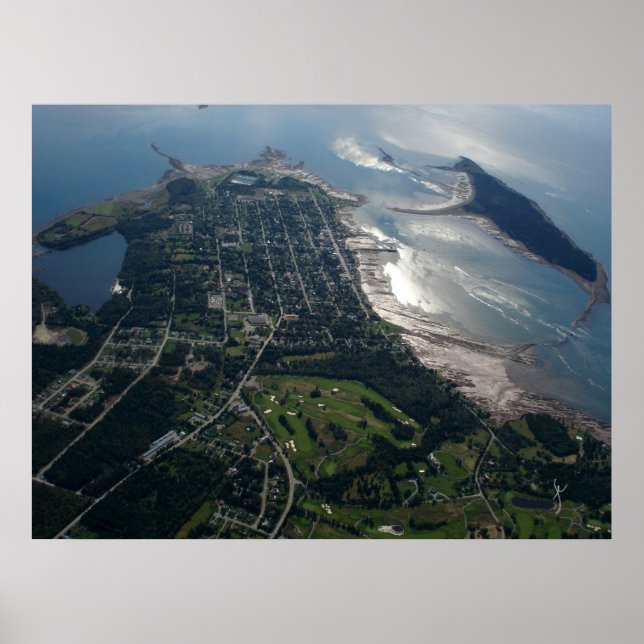 Póster Foto aérea de Ruas Andrews, New Brunswick (Frente)