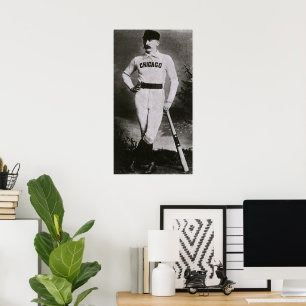 Poster Foto Antiga, Jogador de Beisebol de Chicago