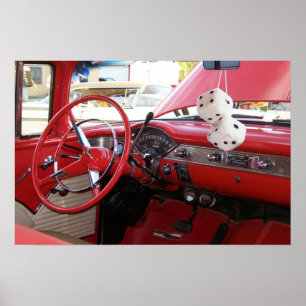 Poster Foto Automática Clássica de Dice Perigosa