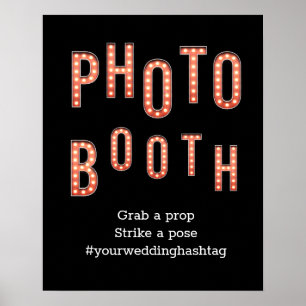 Poster Foto: Booth Marquee Letters Sinal de Casamento