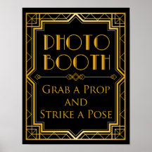 Foto: Booth Wedding Sign | Gatsby Art Deco