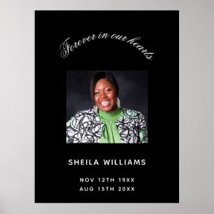 Poster Foto branca preta do funeral do memorial