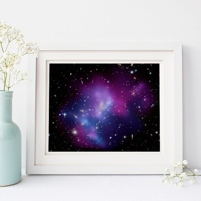 Poster Foto Celestial da Galáxia Roxa (Purple Galaxy Celestial Photo Poster)