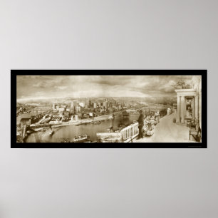 Póster Foto centenária 1909 de Pittsburgh