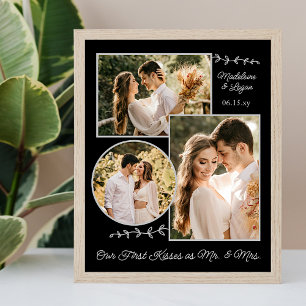 Poster Foto Collage Casal personalizado Sr. Sra. Kisses