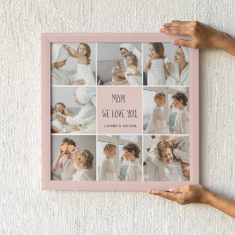 Poster Foto Collage Mãe Nós Amo Você Melhor Presente Mãe