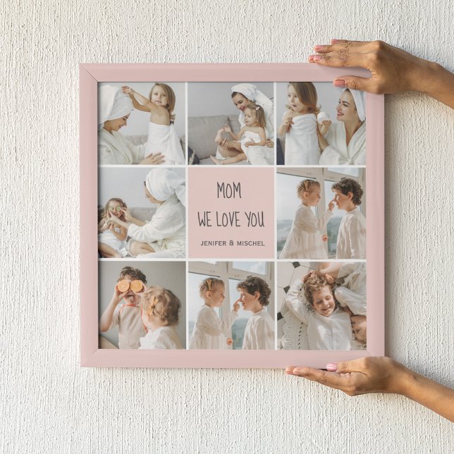 Poster Foto Collage Mãe Nós Amo Você Melhor Presente Mãe (Criador carregado)
