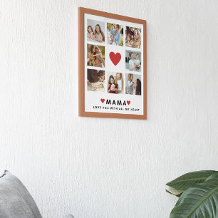 Póster Foto Collage Mãe Nós Amo Você Melhor Presente Mãe