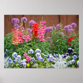 Poster Foto Colorida do Jardim Flor