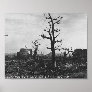 Póster Foto da bomba atômica de WWII de Hiroshima