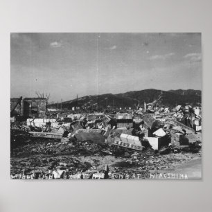 Poster Foto da bomba atômica de WWII de Hiroshima