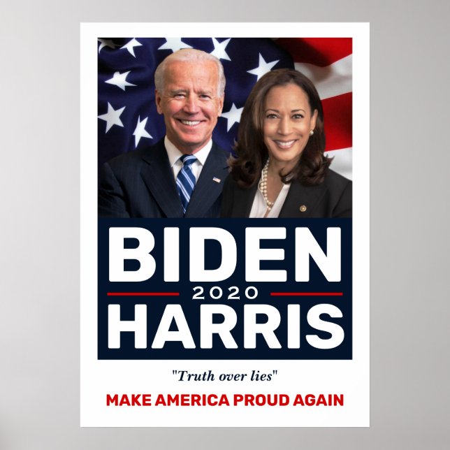 Poster Foto da campanha coletiva Biden Harris 2020 (Frente)