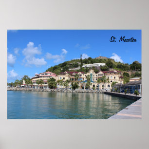 Póster Foto da costa de St Martin (St. Maarten)