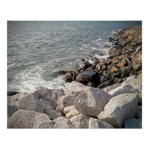 Póster Foto da Costa do Oceano Rochosa