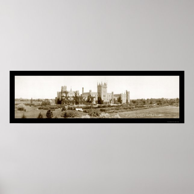 Poster Foto da Escola Normal de Illinois em 1914 (Frente)