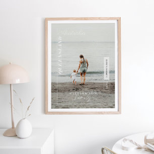 Poster Foto da Família Moderno Viagem do Editor do Posto 