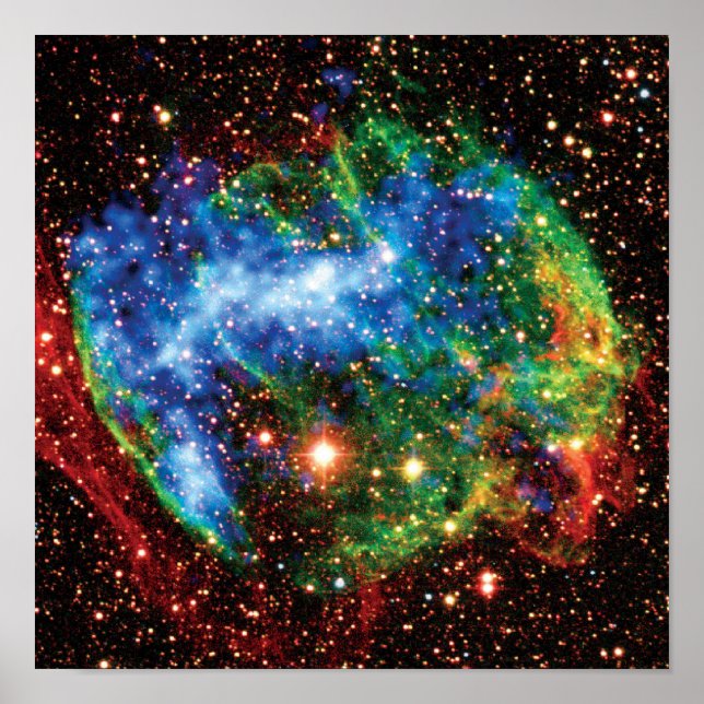 Poster Foto da NASA do surto de raios gama da Remanescent (Frente)