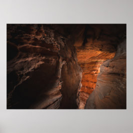 Poster Foto da natureza da gruta Sandstone
