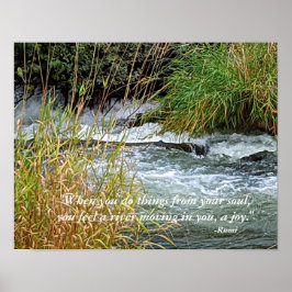 Poster Foto da Natureza do Rio Correndo Verso Rumi