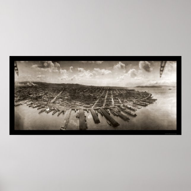 Poster Foto da nave San Francisco 1908 (Frente)