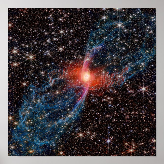 Poster Foto da Nebulosa Red Spider da NASA JWST (Frente)