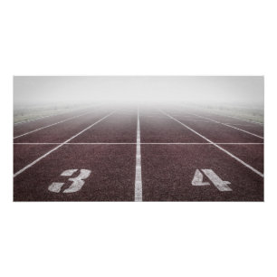 Póster Foto da névoa da trilha do atletismo