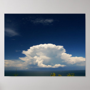 Poster Foto da Nuvem White Puffy