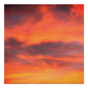 Póster Foto da Paisagem do Céu do Pôr do Sol Presente de 