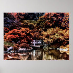 Póster Foto da paisagem do outono da queda do parque