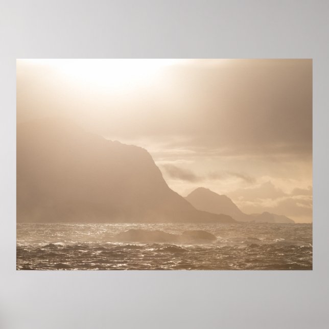 Poster Foto da paisagem do Sunset (Frente)