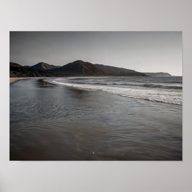 Poster Foto da Paisagem Marítima da Praia (Frente)