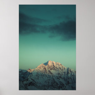 Poster Foto da paisagem montanhosa da Noruega