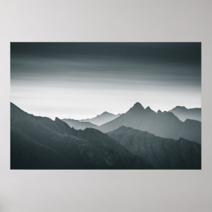 Poster Foto da Paisagem Montanhosa de Lofoten