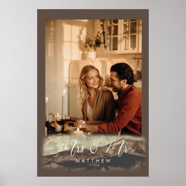 Poster Foto da Paisagem Rochosa dos Recém-Casados Sra&M S (Frente)
