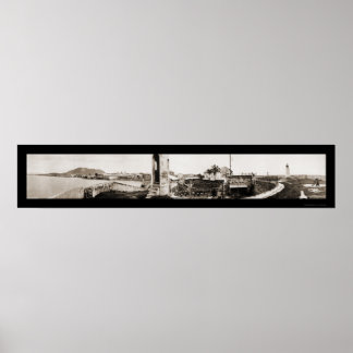 Póster Foto da Parede do Mar do Panamá em 1913
