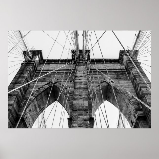 Póster Foto da ponte do Brooklyn em NYC (Frente)