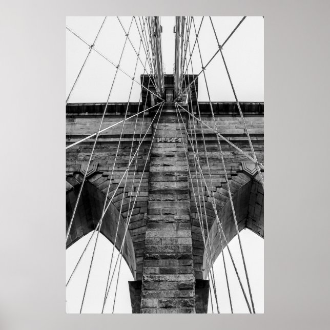 Póster Foto da ponte do Brooklyn em NYC (Frente)