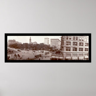 Póster Foto da Praça NYC Madison 1907
