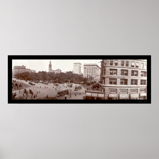 Póster Foto da Praça NYC Madison 1907 (Frente)